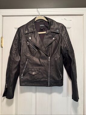 Express Black Faux Leather Jacket